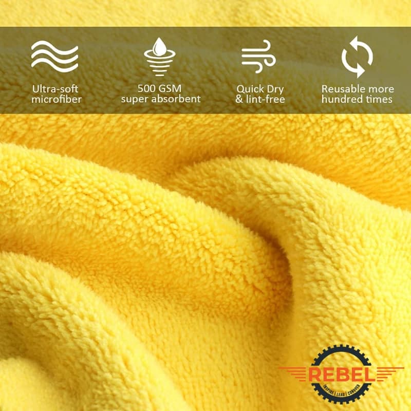 Double-Sided Microfiber Towel For Car Wash & Dry - Microfiber Towel Super A
